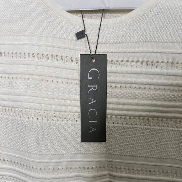 Gracia White Short Sleeve Top NWT - Picture 8 of 11